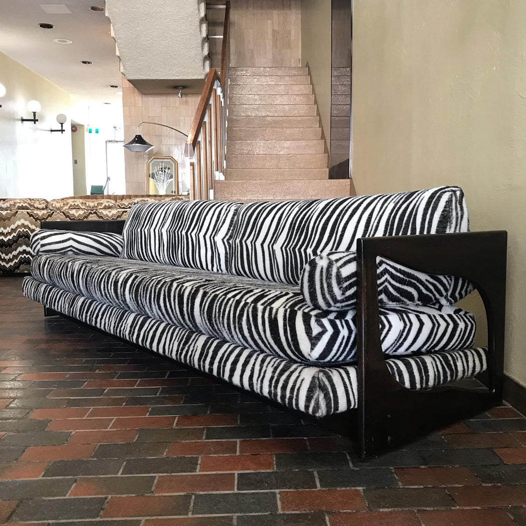SALE • Vintage Zebra Couch + Chair