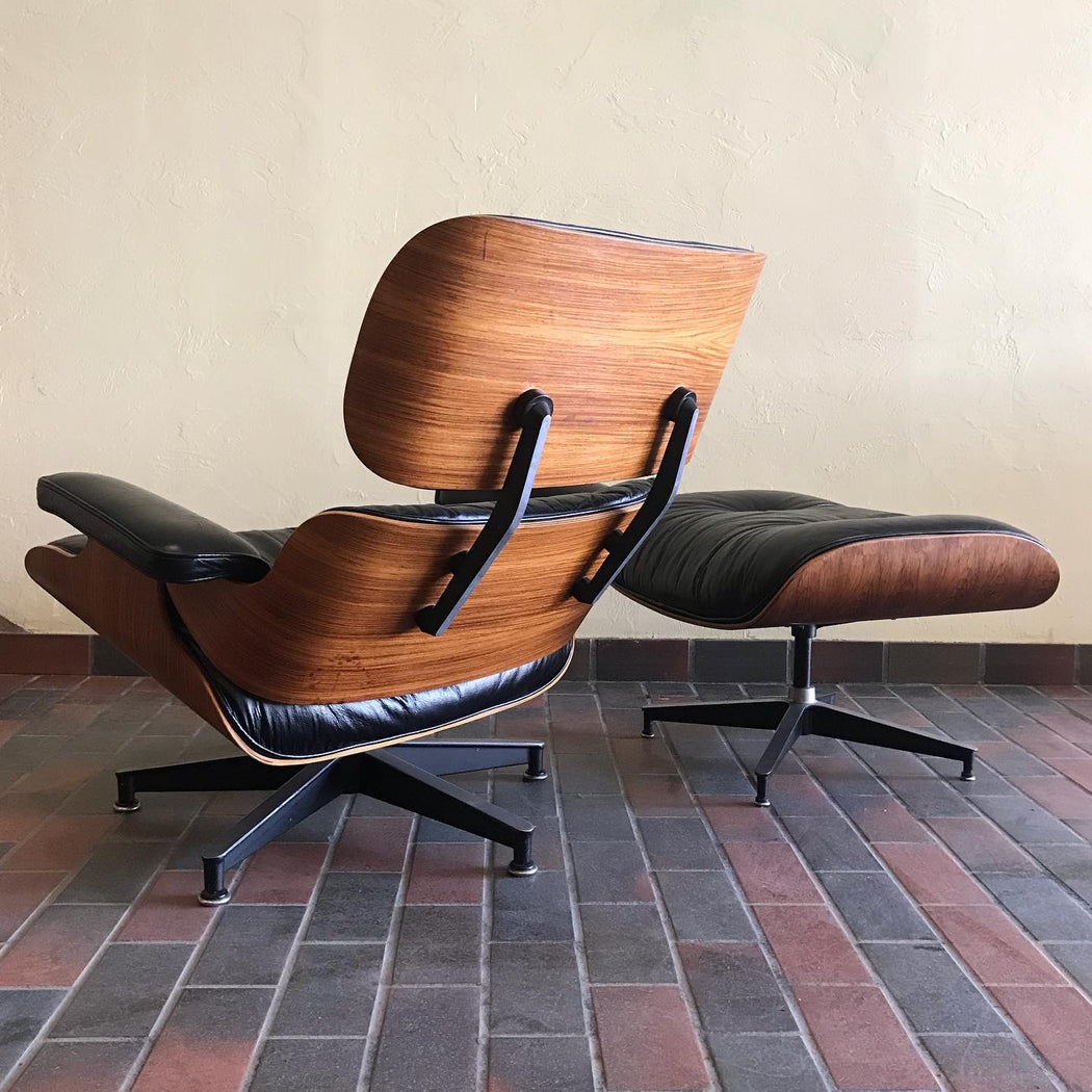 Authentic 1977 Rosewood Eames Lounger + Ottoman