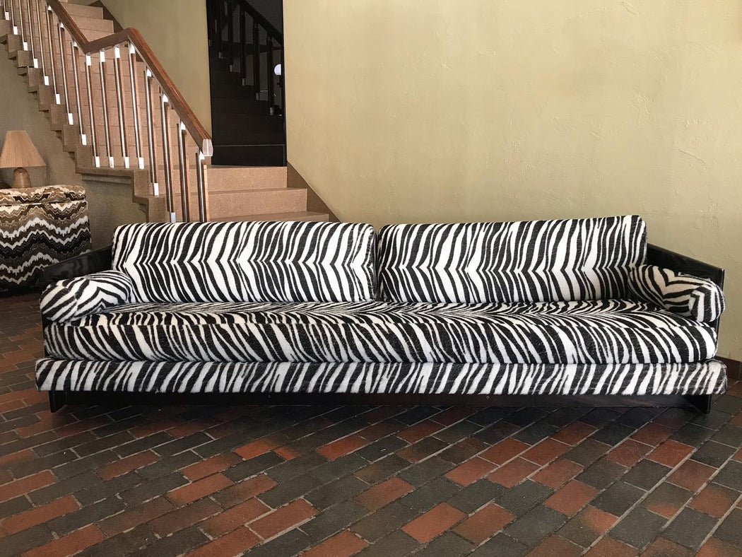 SALE • Vintage Zebra Couch + Chair