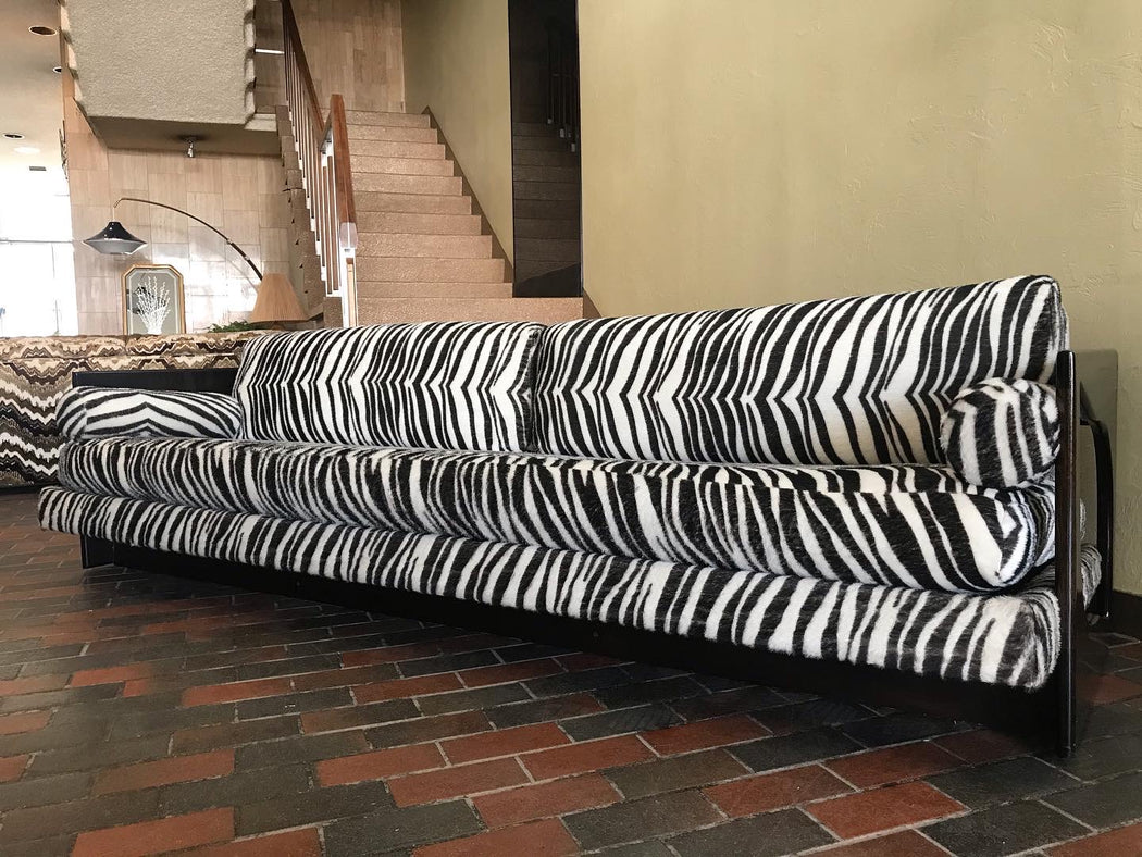 SALE • Vintage Zebra Couch + Chair
