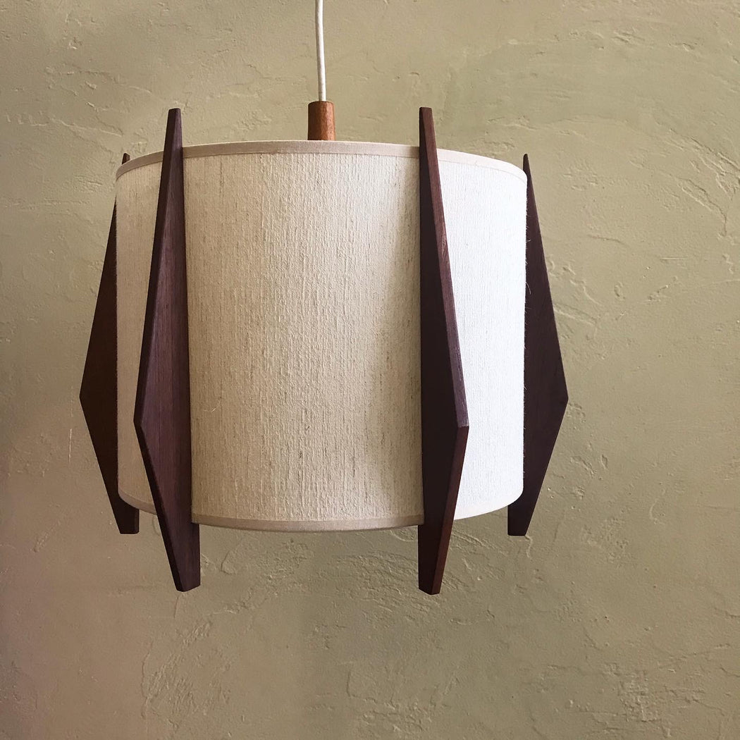 Teak Rocket Style Ceiling Lamp