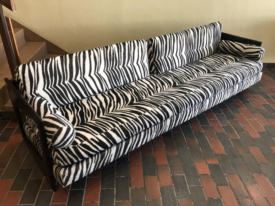 SALE • Vintage Zebra Couch + Chair