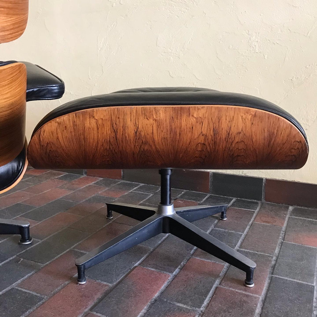 Authentic 1977 Rosewood Eames Lounger + Ottoman