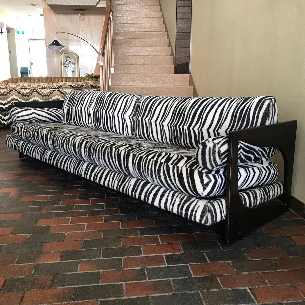 SALE • Vintage Zebra Couch + Chair