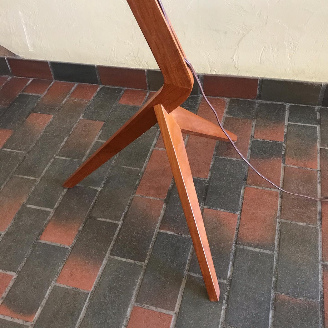 Midcentury Teak Boomerang Floor Lamp