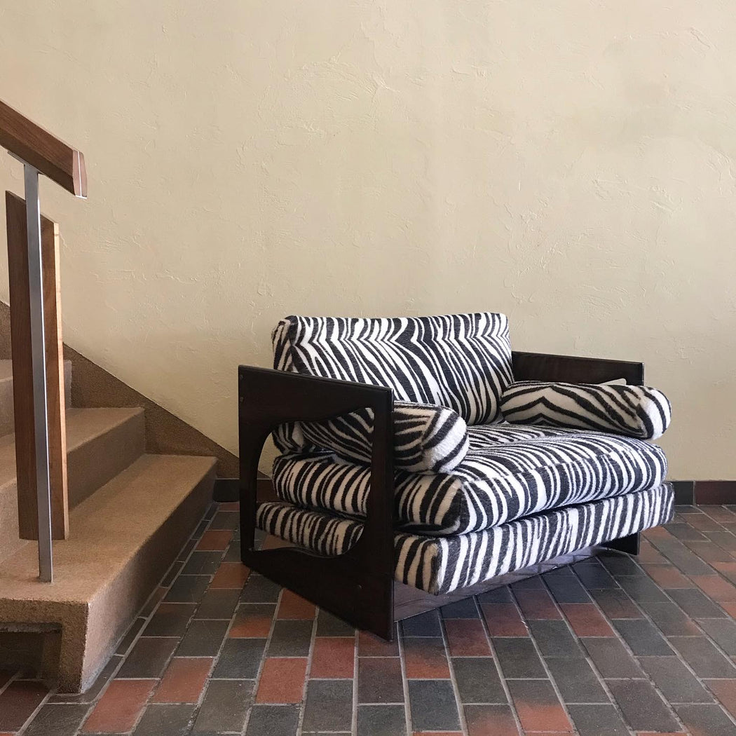 SALE • Vintage Zebra Couch + Chair