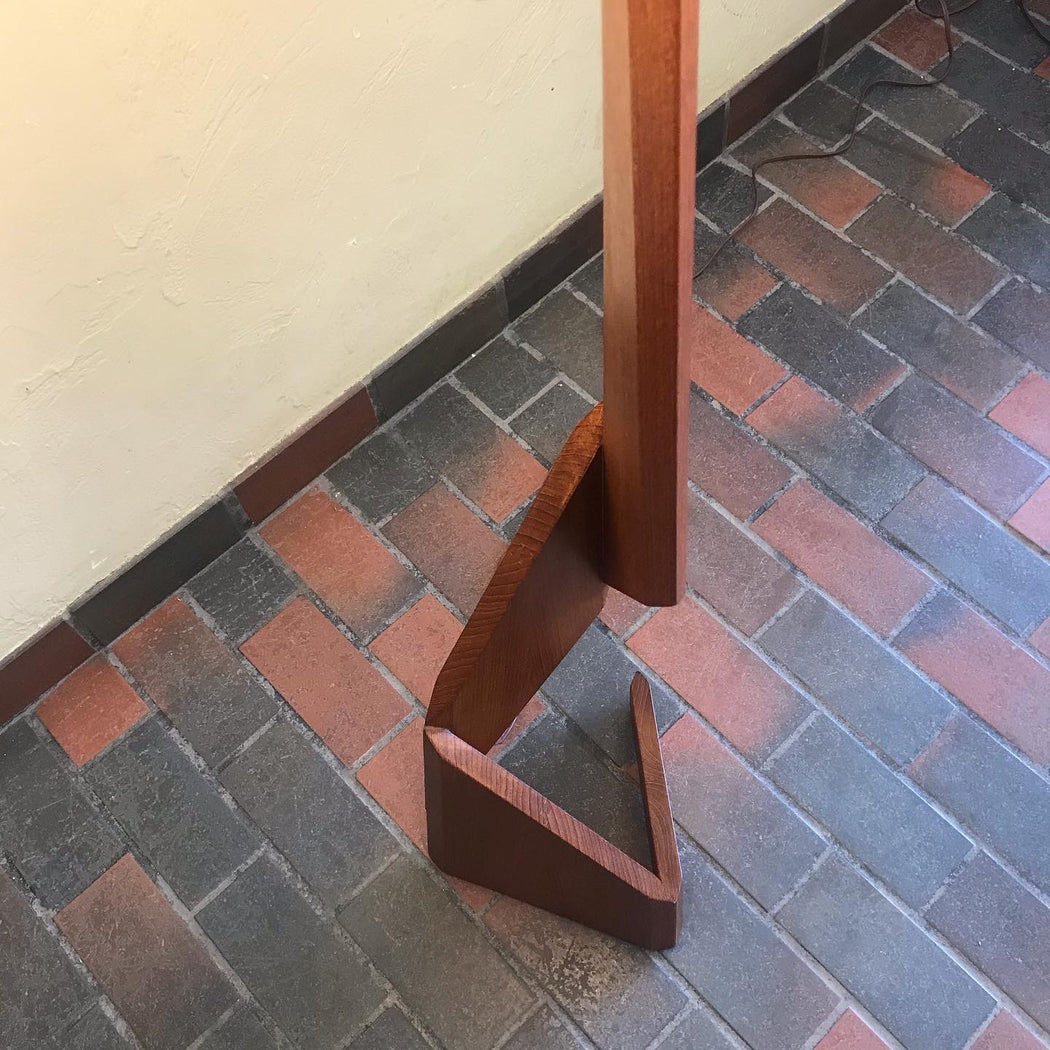 Teak Zig Zag Floor Lamp