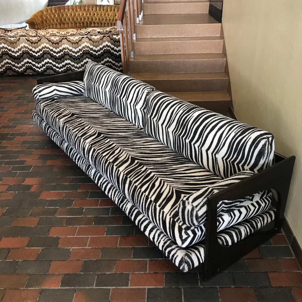 SALE • Vintage Zebra Couch + Chair