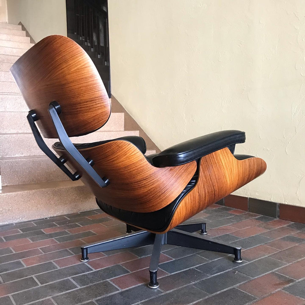 Authentic 1977 Rosewood Eames Lounger + Ottoman