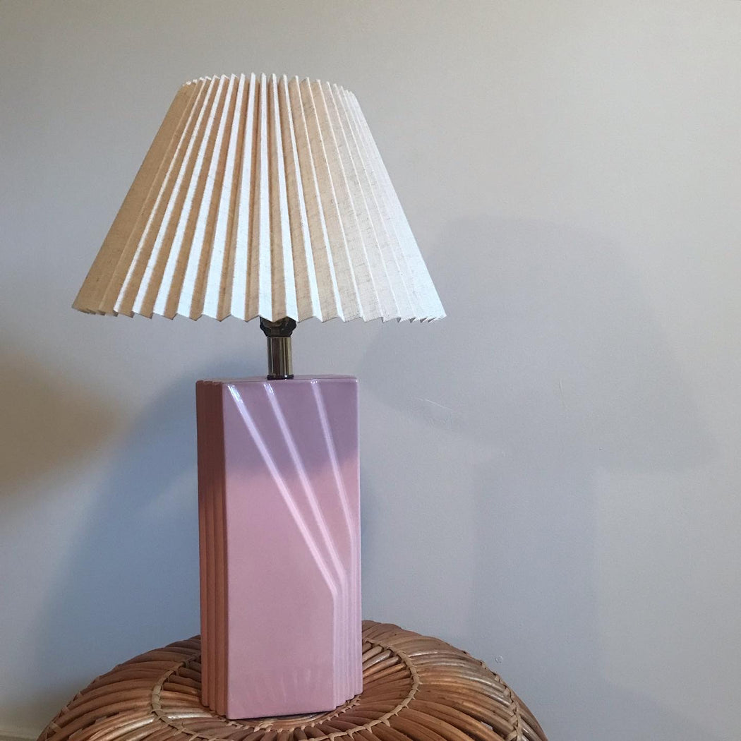 Pink Blush 80s Deco Lamp