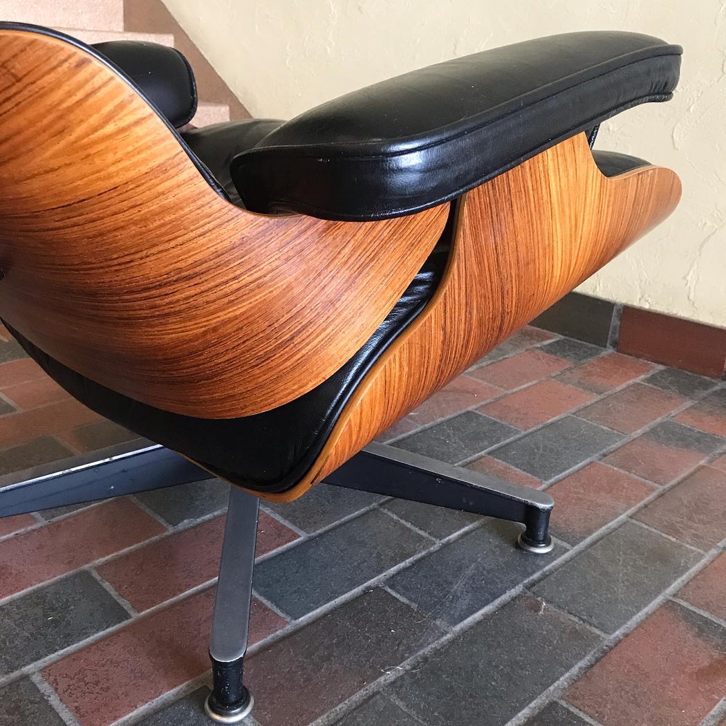 Authentic 1977 Rosewood Eames Lounger + Ottoman