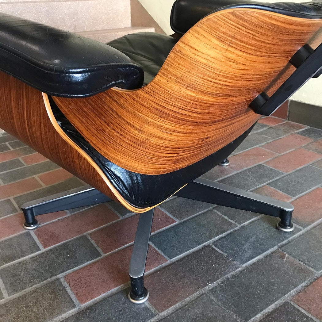 Authentic 1977 Rosewood Eames Lounger + Ottoman