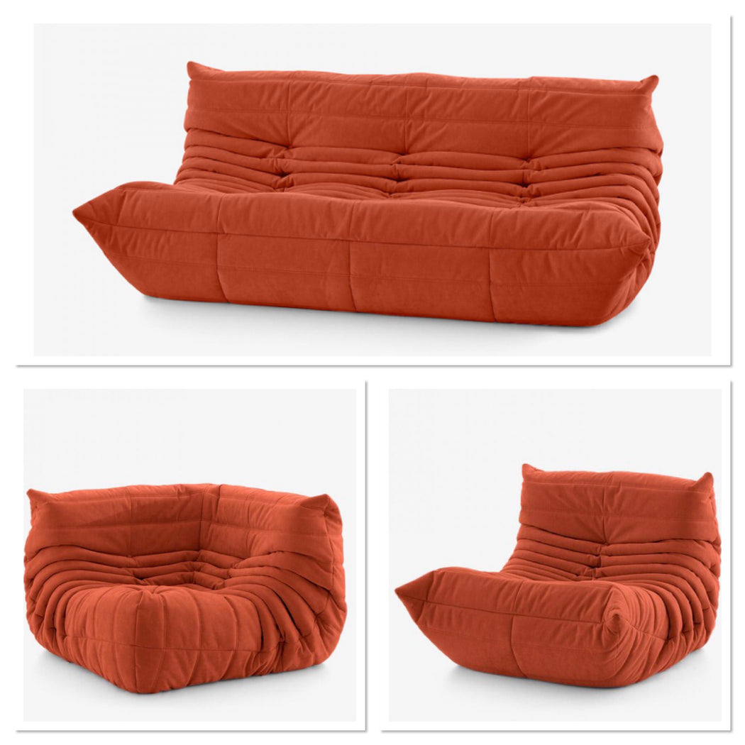 SOLD • TOGO Sofa, Fireside Chair + Corner Seat