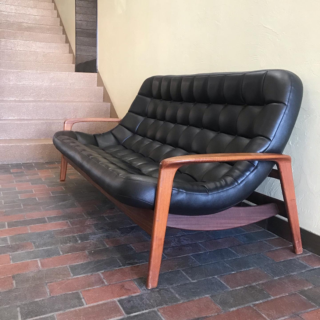 SOLD • Black R. Huber Scoop Sofa