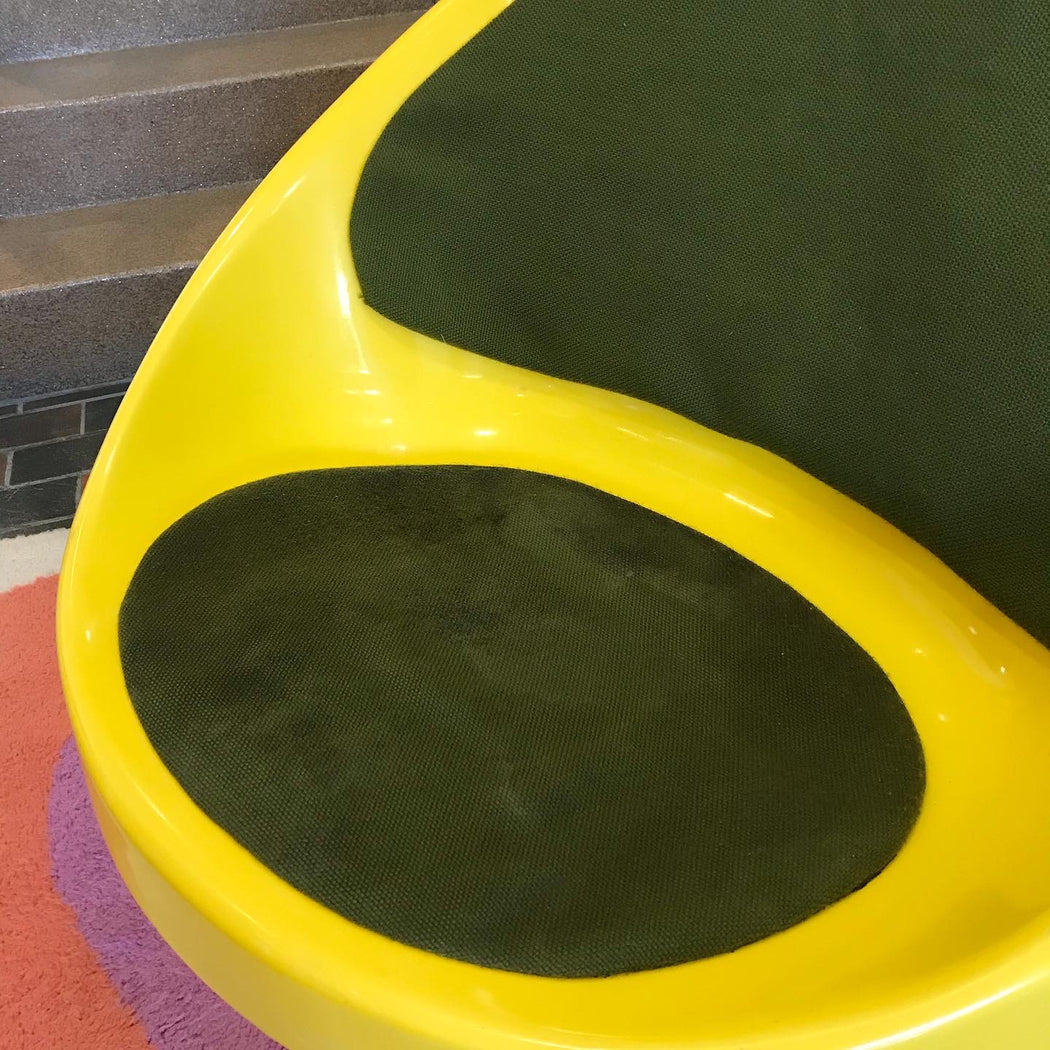 SOLD • Yellow Mod Fibreglass Chair