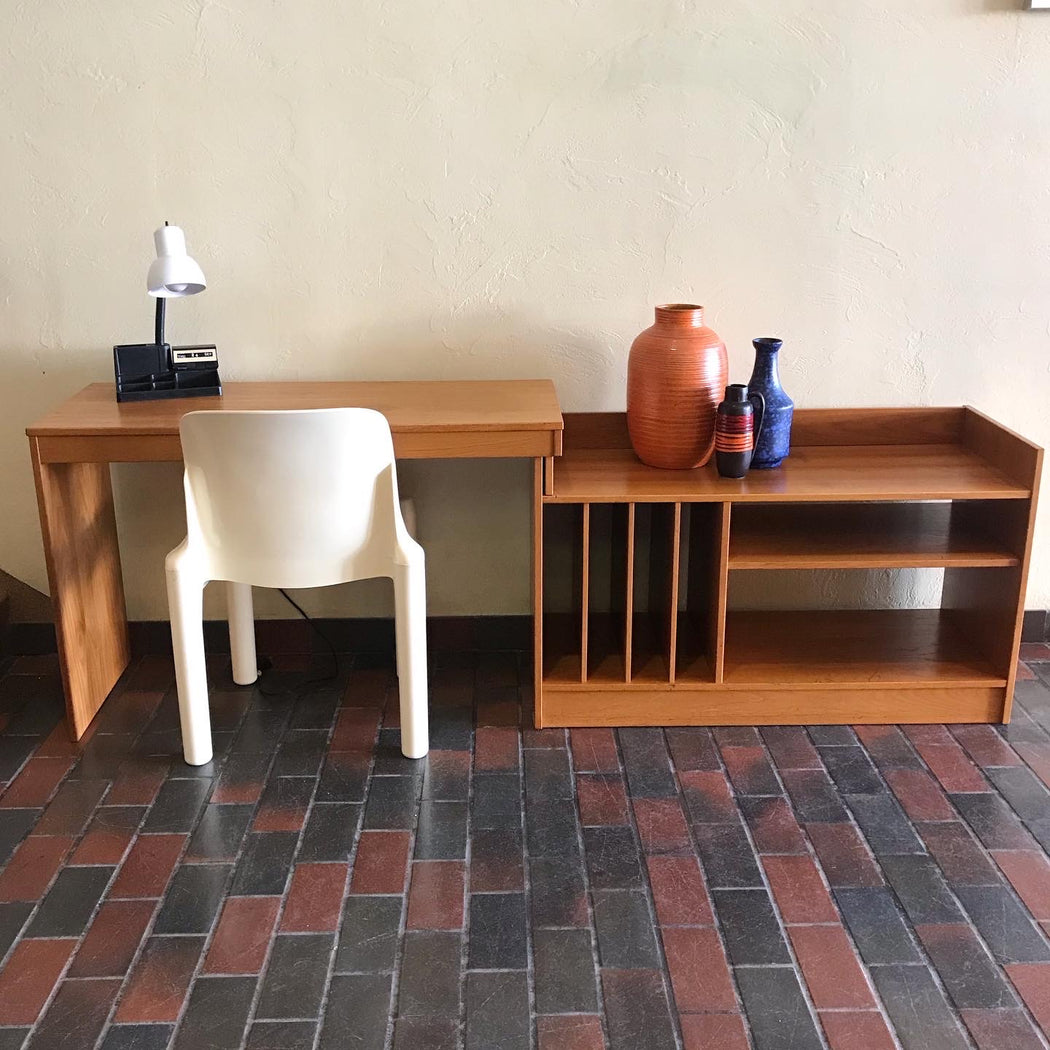 SOLD • Teak Extendable Console Desk