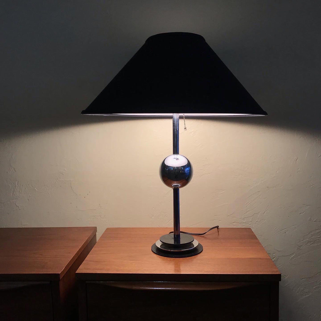 70s Chrome Ball Lamp
