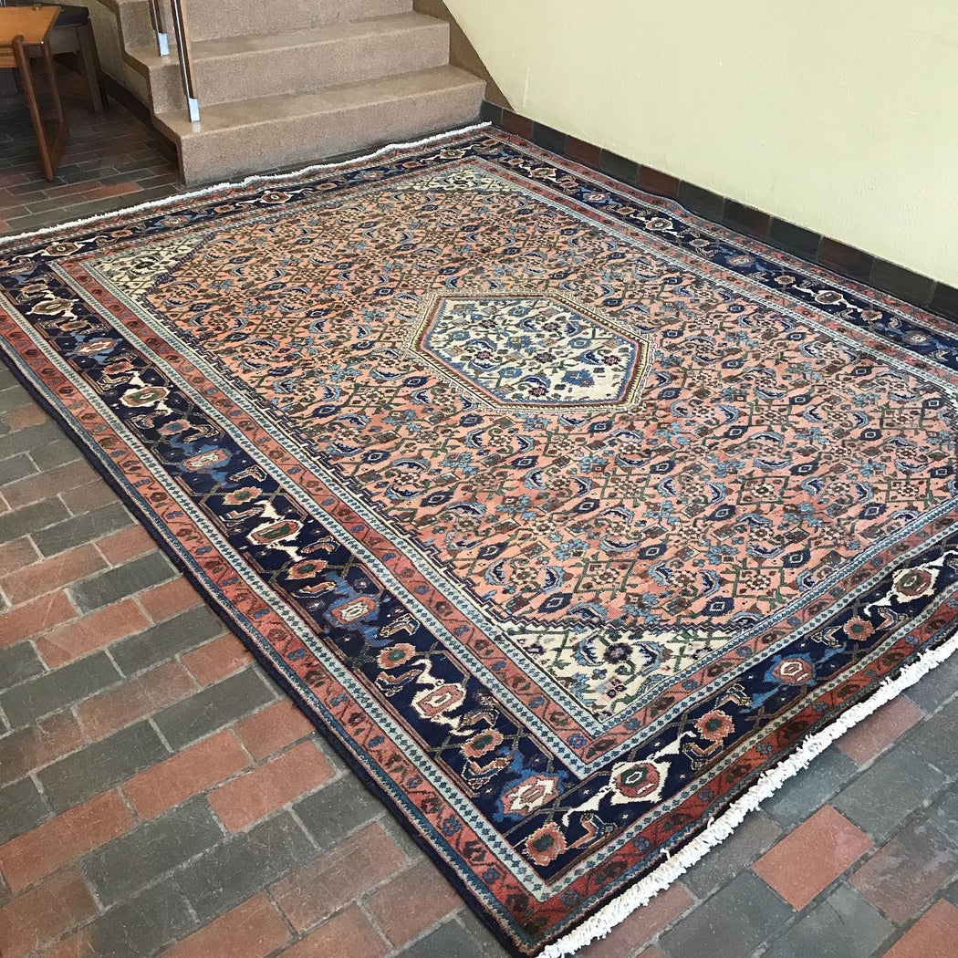 Vintage 1940s Ardebil Persian Rug