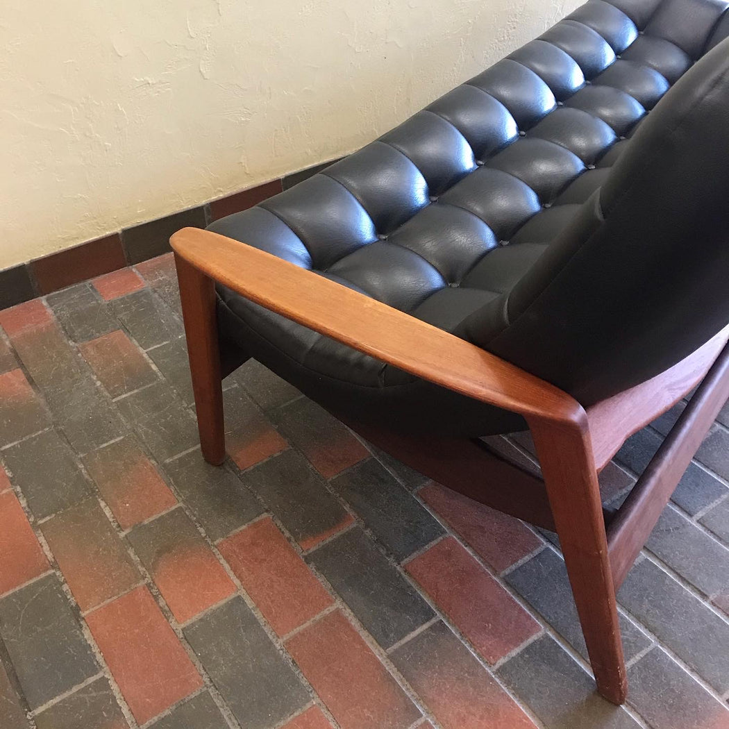 SOLD • Black R. Huber Scoop Sofa