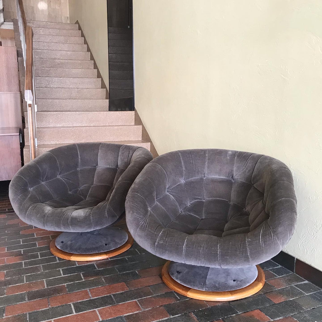 SOLD • R. Huber Swivel Tub Chairs