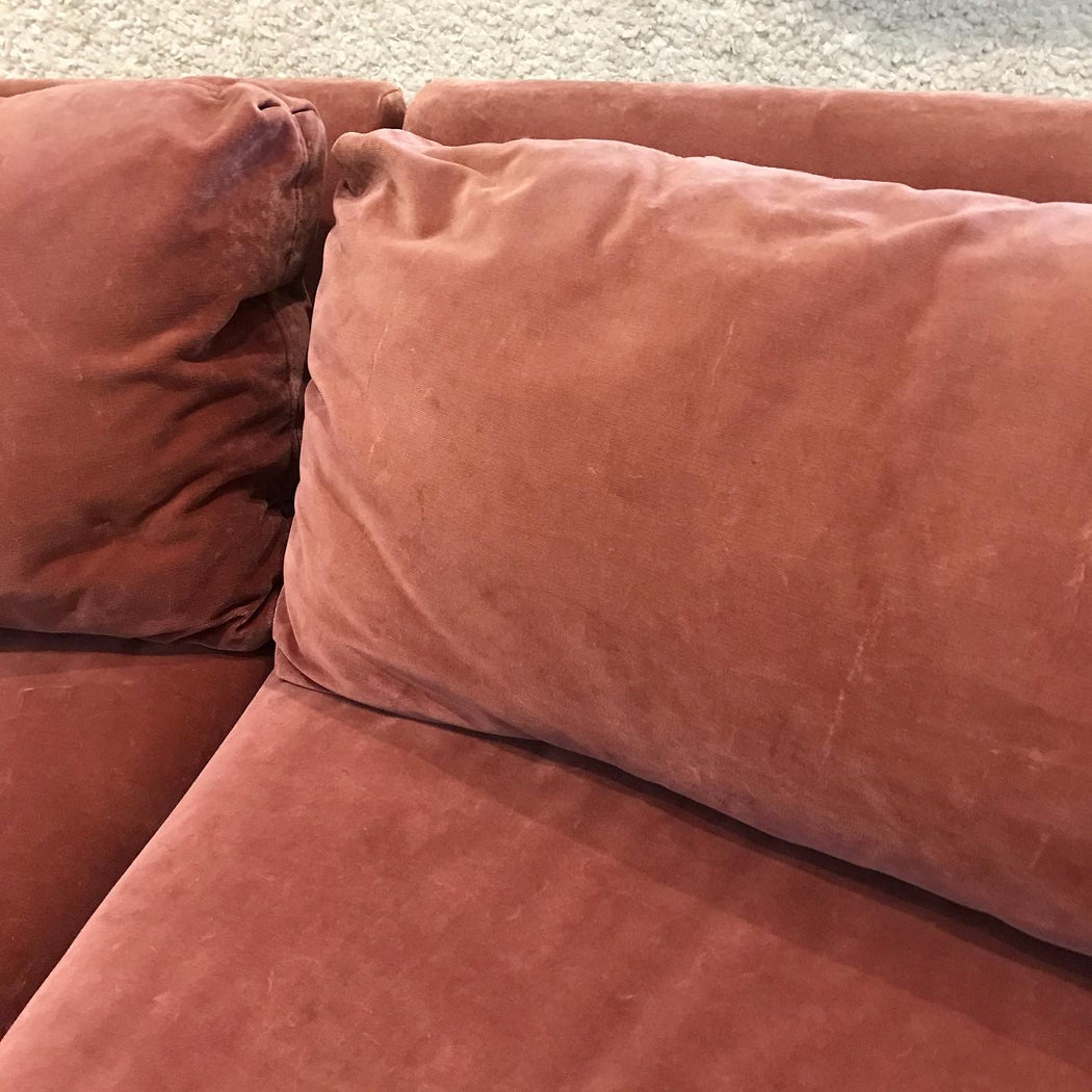 SOLD • Mauve Velvet 1970s Sofa