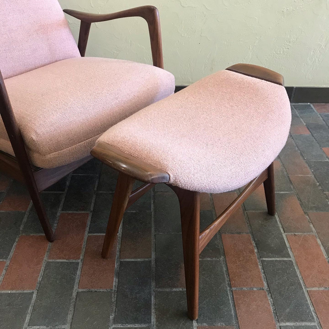 SOLD • Danish Teak Chair + Ottoman