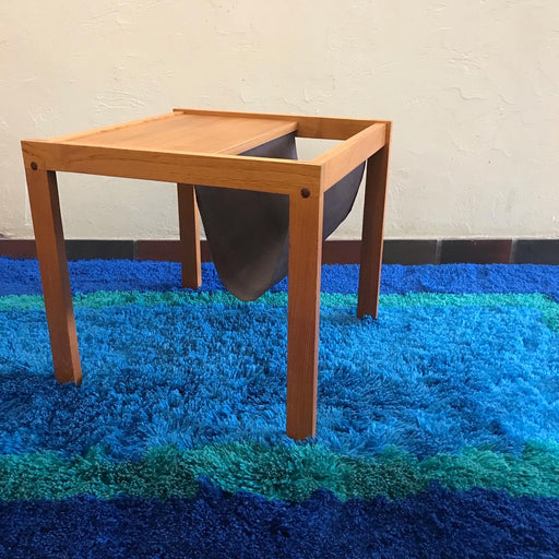 SOLD • Teak Magazine Rack Table