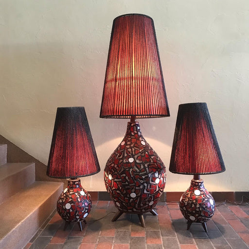 SOLD • Large Chalvignac Mosaic Lamp