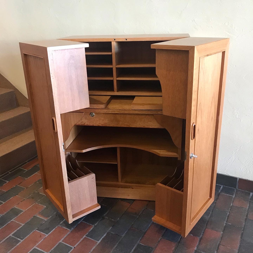 SOLD • Teak Fold Out Desk