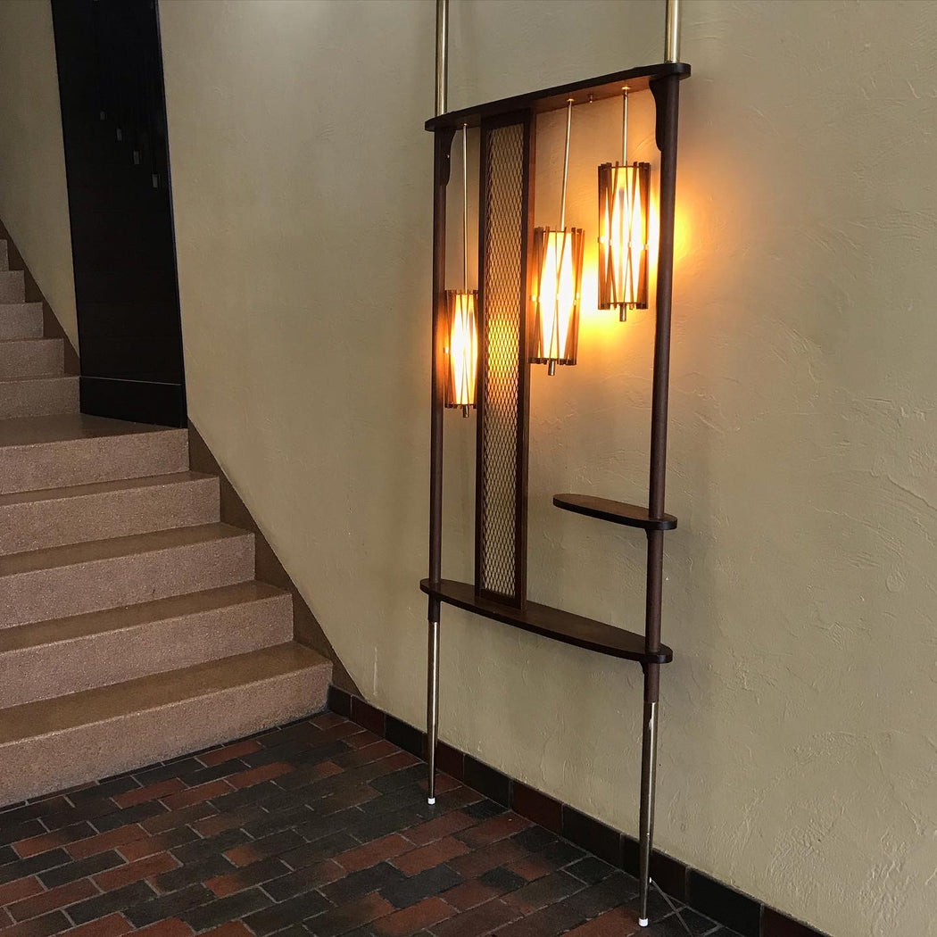 SOLD • Tension Pole Room Divider Lamp