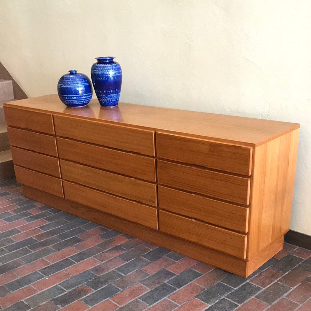 SALE * Danish Teak 12 Drawer Dresser
