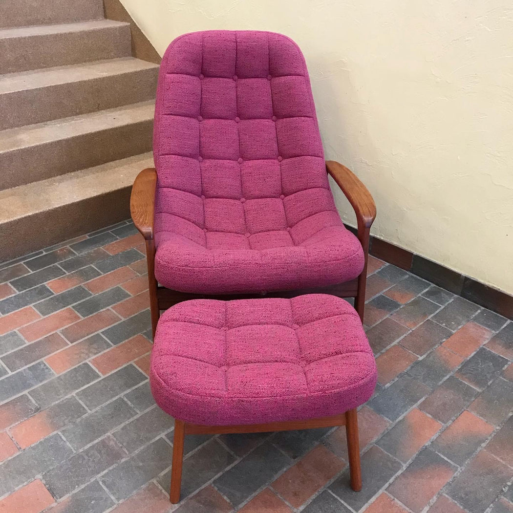 SOLD • R. Huber Scoop Chair + Ottoman