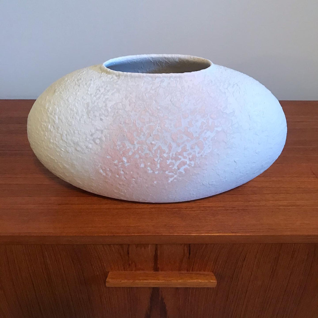 Pink + White Boho Vase