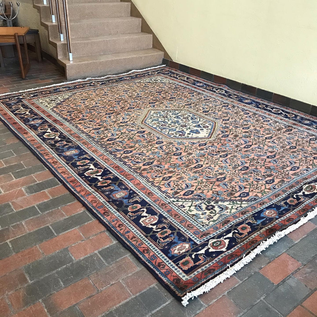 Vintage 1940s Ardebil Persian Rug