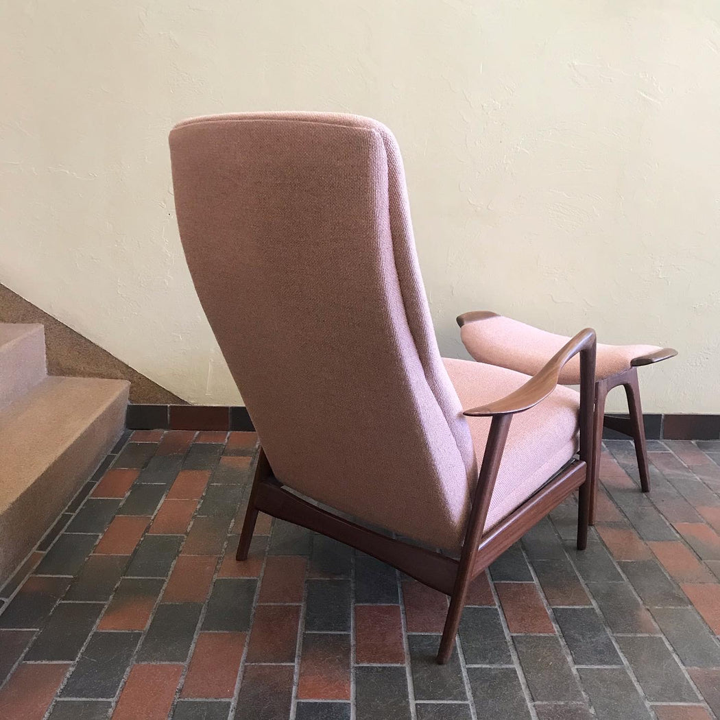 SOLD • Danish Teak Chair + Ottoman