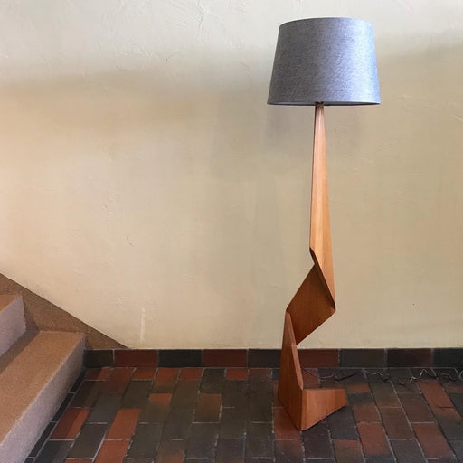 SOLD • Teak Zig Zag Lamp