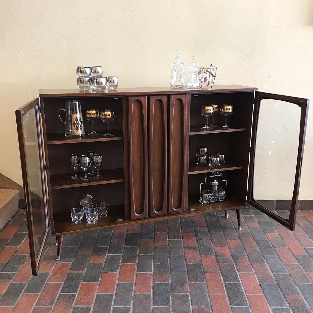 SOLD • Victoriaville Walnut Bar Cabinet