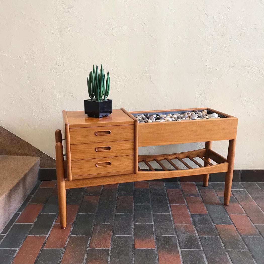 SOLD • Danish Teak Planter Box Table