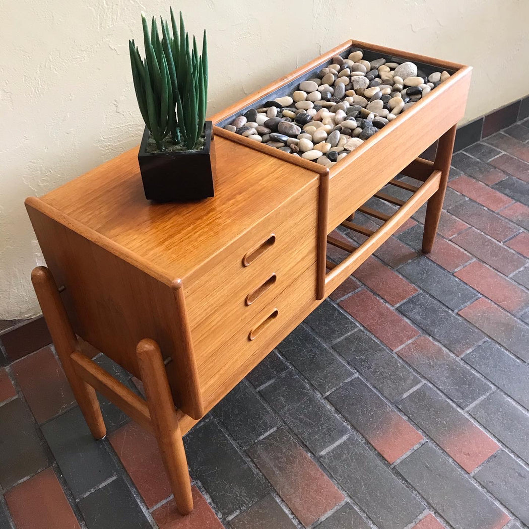 SOLD • Danish Teak Planter Box Table