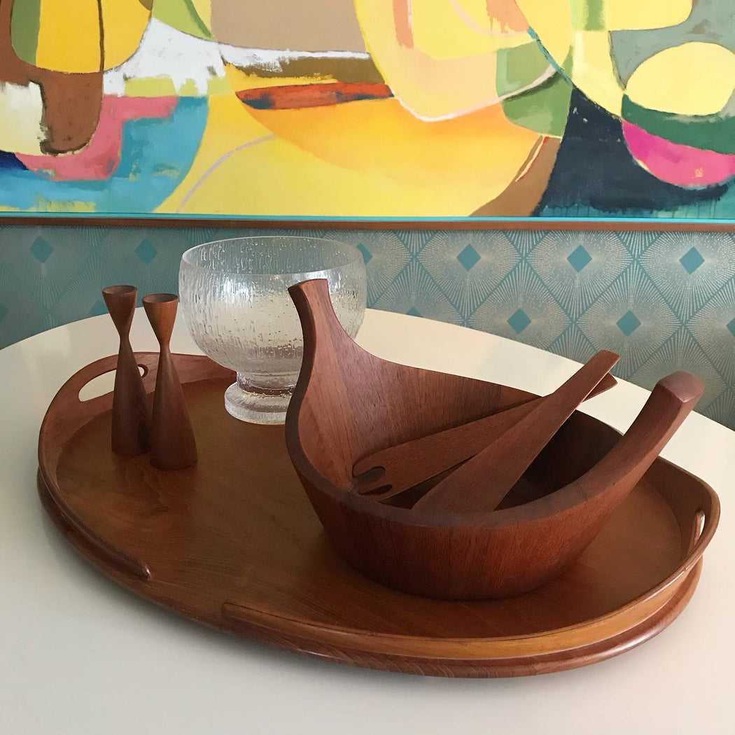 Dansk Large Oval Teak Tray