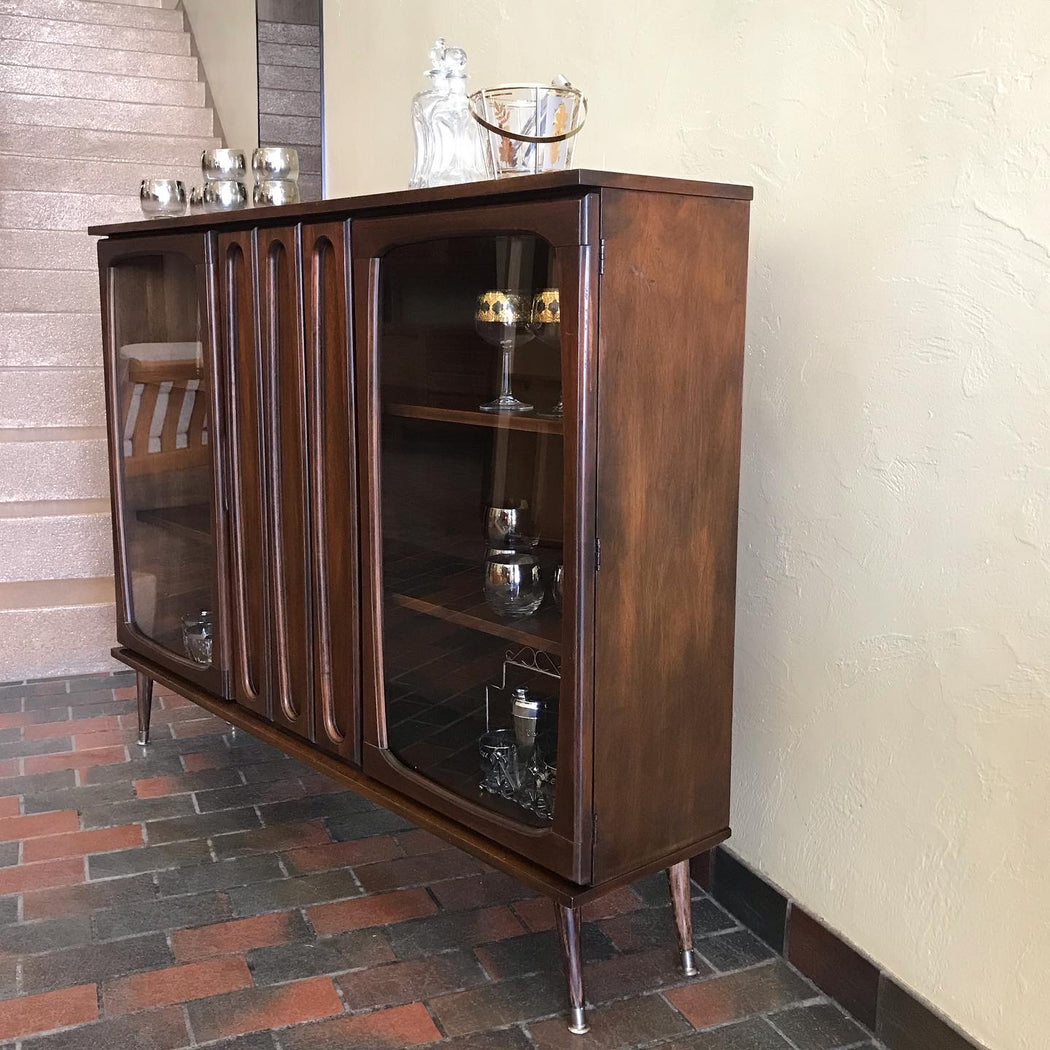 SOLD • Victoriaville Walnut Bar Cabinet