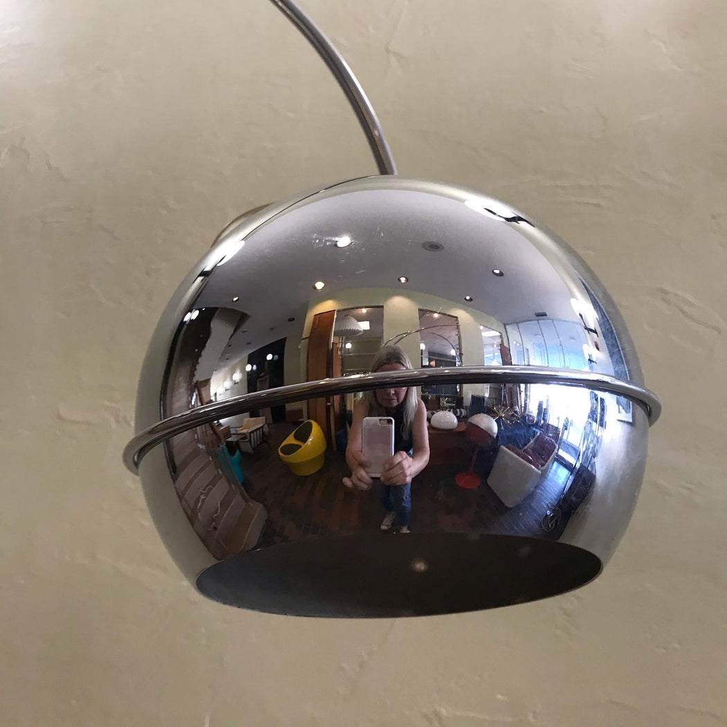 Space Age Chrome Arc Lamp