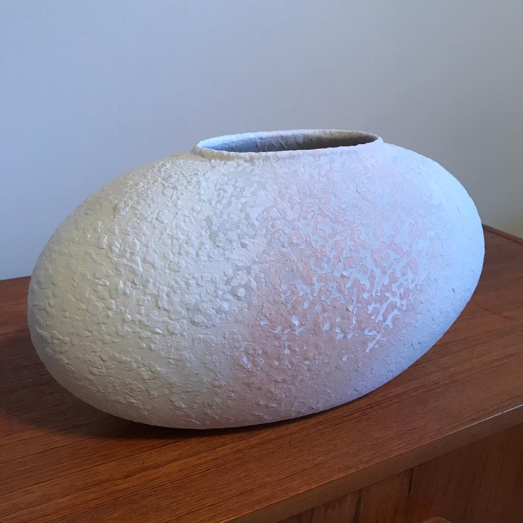Pink + White Boho Vase