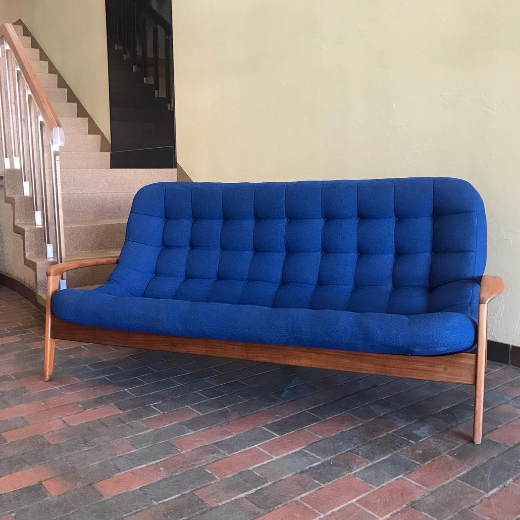 SOLD • Blue R. Huber Scoop Sofa