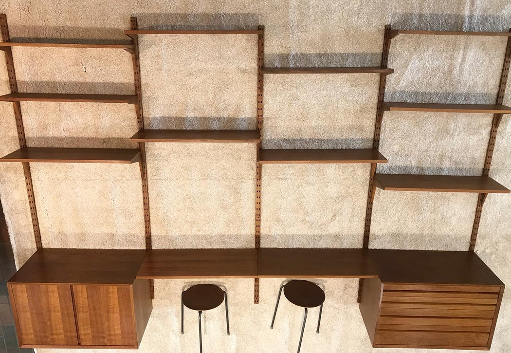 SOLD • Danish Walnut Modular Wall Unit
