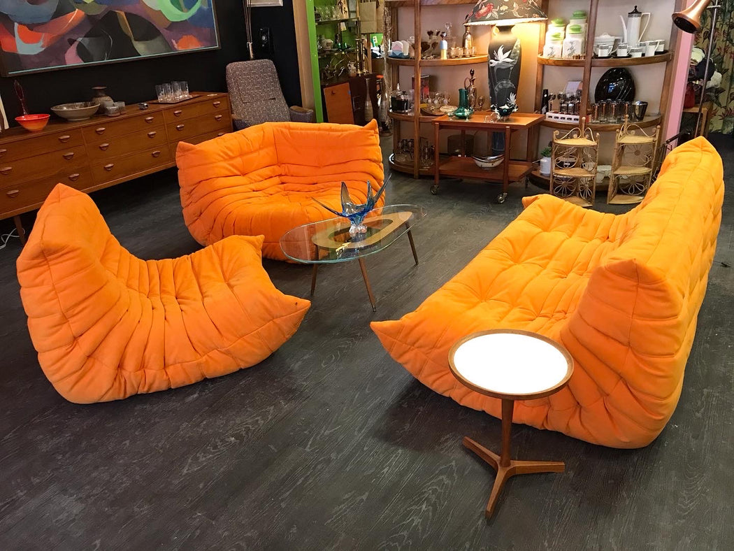 SOLD • TOGO Sofa, Fireside Chair + Corner Seat