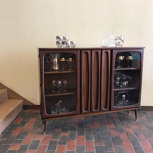 SOLD • Victoriaville Walnut Bar Cabinet