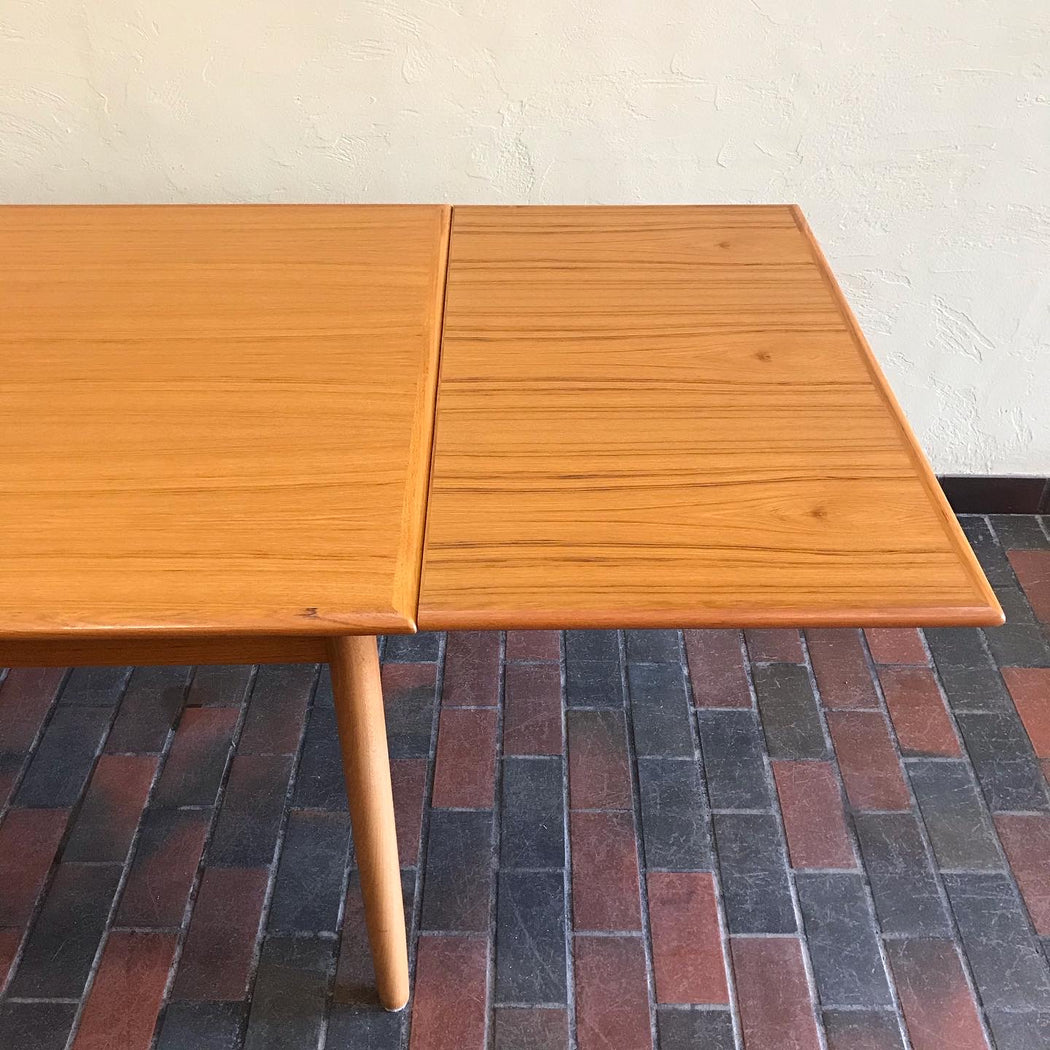 SOLD • Teak Slide Leaf Dining Table