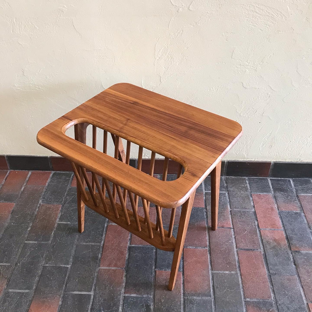 SOLD • Arthur Umanoff Side Table Magazine Rack