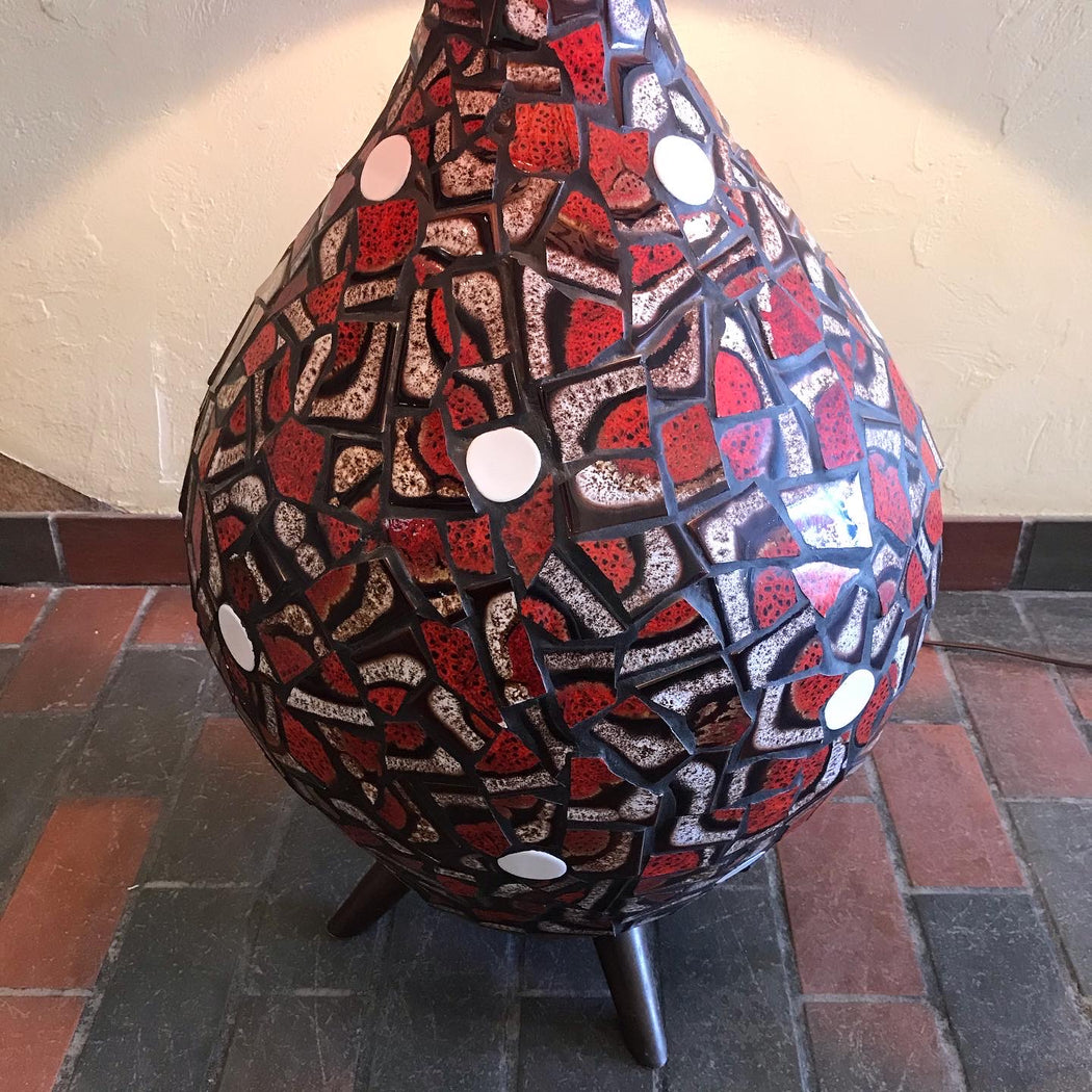 SOLD • Large Chalvignac Mosaic Lamp